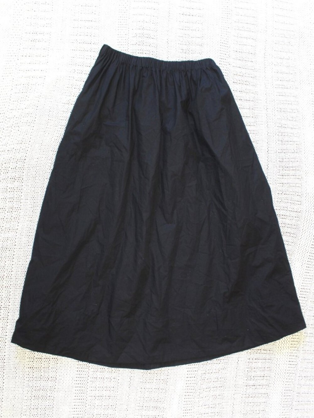 Quince Poplin Aline Black Maxi Skirt Size Small 100% organic Cotton Pockets